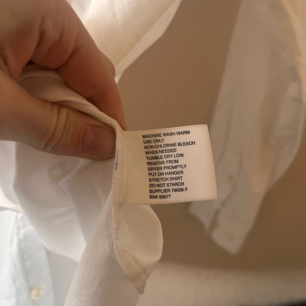 J.Ferrar White Collared Button Down - Slim Fit - Picture 6 of 8